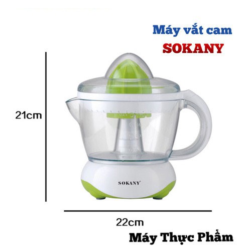 Máy vắt cam Sokany601D dung tích 700ml, công suất 40W màu xanh