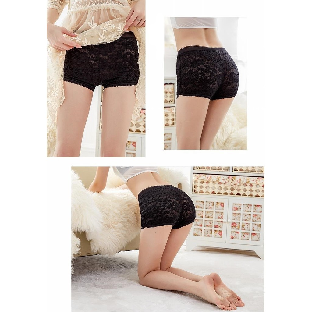 Quần đùi Mặc trong váy Ren hoa Mềm mại Thoáng mát | BigBuy360 - bigbuy360.vn