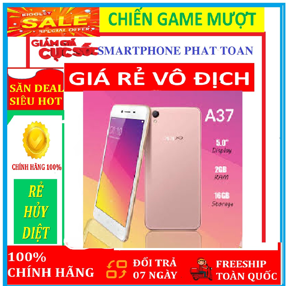 điện thoại Oppo F3 (A37 neo9) 2sim ram 2G/16G Chính hãng mới (màu Hồng)