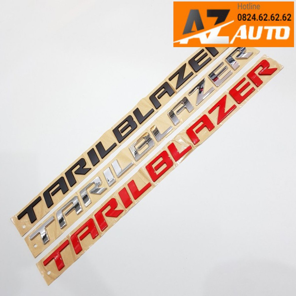 Logo chữ TRAILBLAZER nổi dán trang trí xe Chevrolet TrailBlazer hàng cao cấp