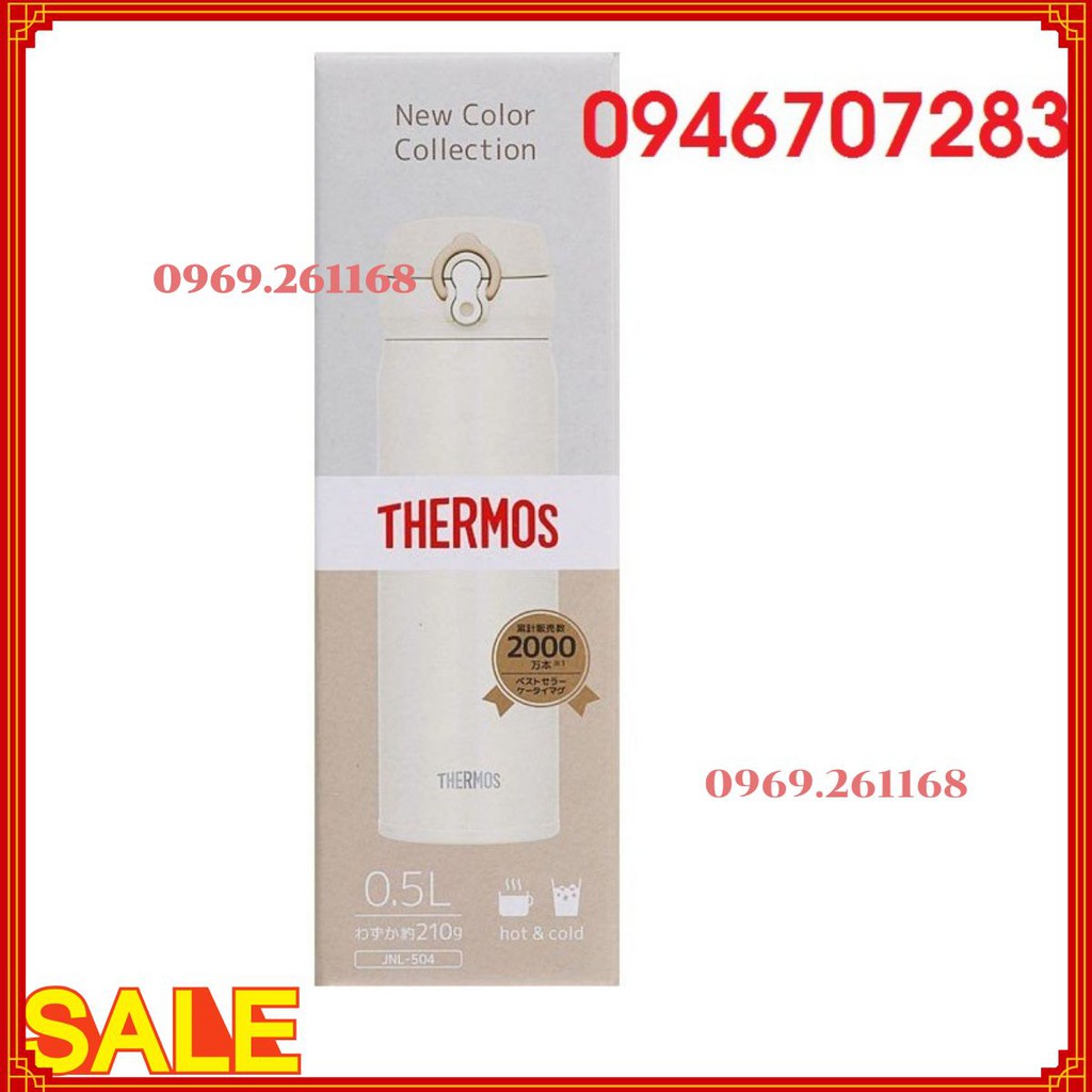 [Chính hãng] Bình Giữ Nhiệt Thermos JNL-504 0,5L (màu trắng) Nhật Bản