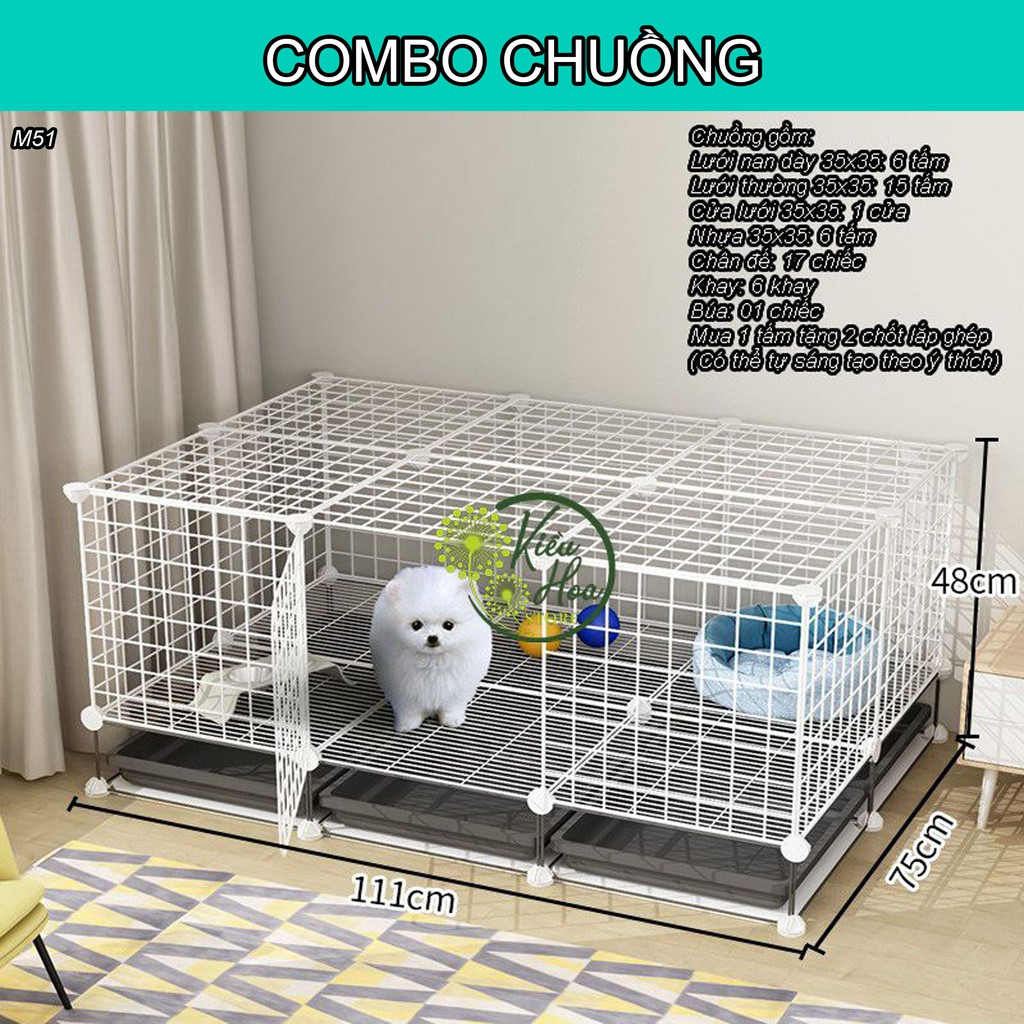 11. COMBO CHUỒNG QUÂY CHO THÚ CƯNG LẮP GHÉP SƠN TĨNH ĐIỆN (NHIỀU HÌNH DÁNG, MÀU SẮC LỰA CHỌN) (Kiều Hoa Store)