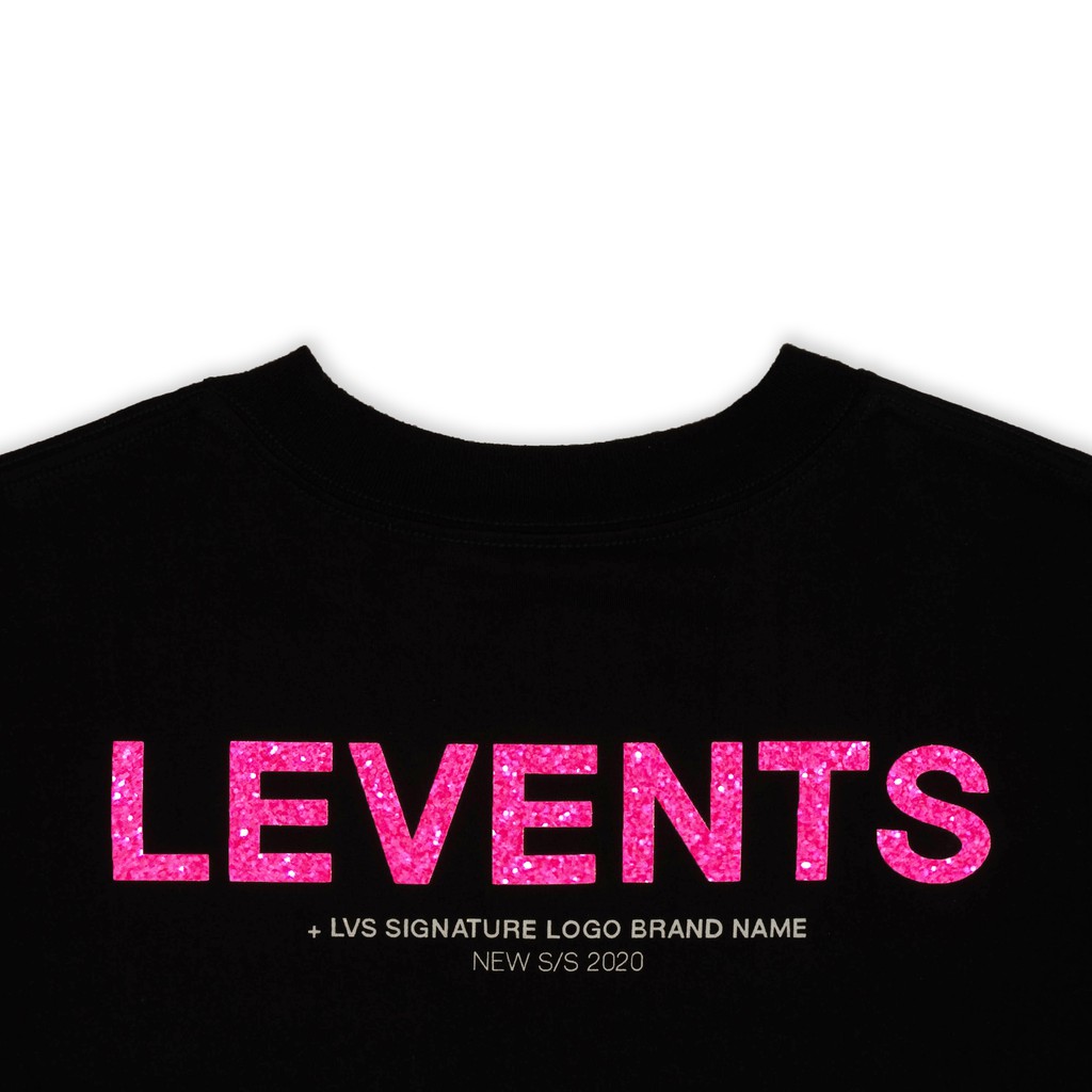 Áo thun LEVENTS XL Logo Lấp lánh/ Black | WebRaoVat - webraovat.net.vn