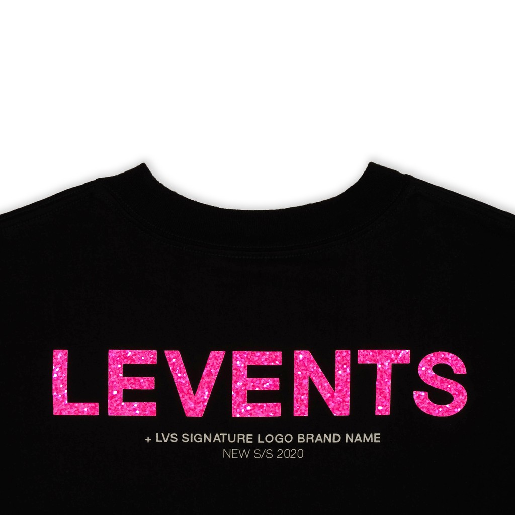 Áo Thun Levents XL Logo Lấp lánh/ Black