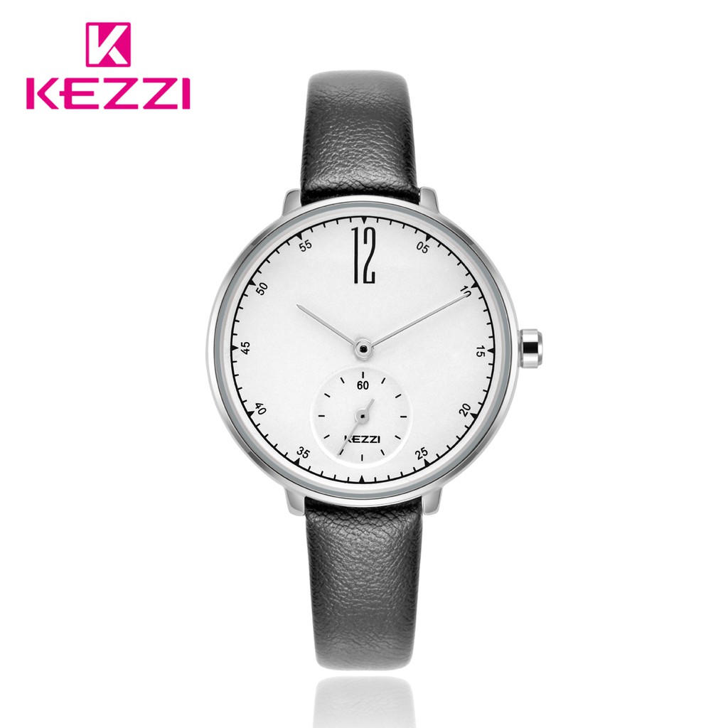 ĐỒNG HỒ NỮ KEZZI 1732, DÂY DA CAO CẤP, MẶT TRÒN TINH TẾ