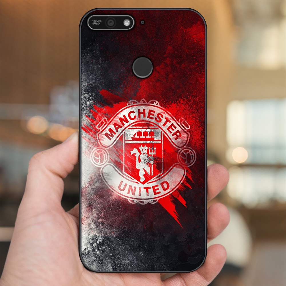 Ốp lưng Huawei Y6 Prime viền đen in hình MU Manchester United