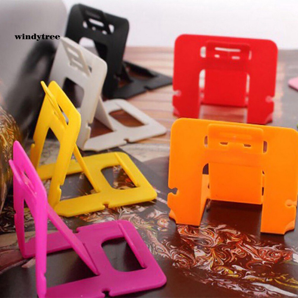 WDTE 5Pcs Lazy Plastic Universal Portable Foldable Card Mobile Phone Stand Holder