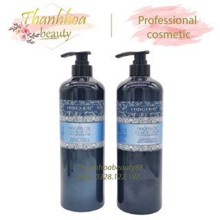 Bộ Dầu Gội - Xả Phục Hồi Hischer Argan Oil 1000ML *2 Kèm Túi