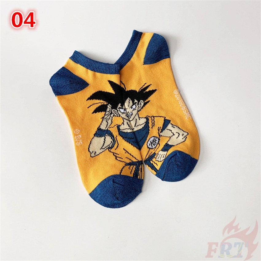 ❀ Vớ Mắt Cá Chân Hình Dragon Ball ❀ 1 Đôi Vớ Ngắn In Hình Son Goku Thời Trang Hip Hop Đường Phố Hip Hop