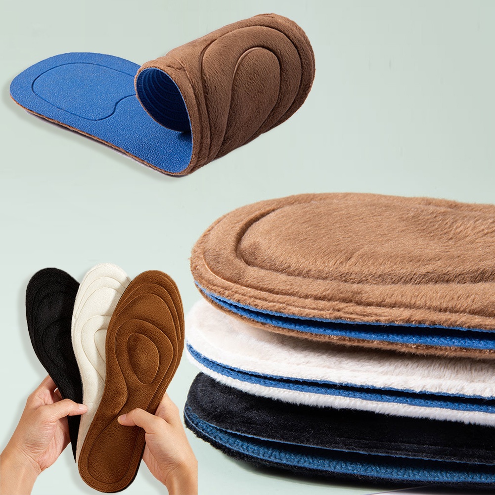 Đế Lót Giày Cotton Phối Lông Nhung Dày Dặn Thấm Hút Mồ Hôi Khử Mùi Mềm Mại