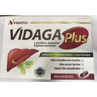 Vidaga Plus bổ gan mát gan tăng cường chức năng gan, hạ men gan 60