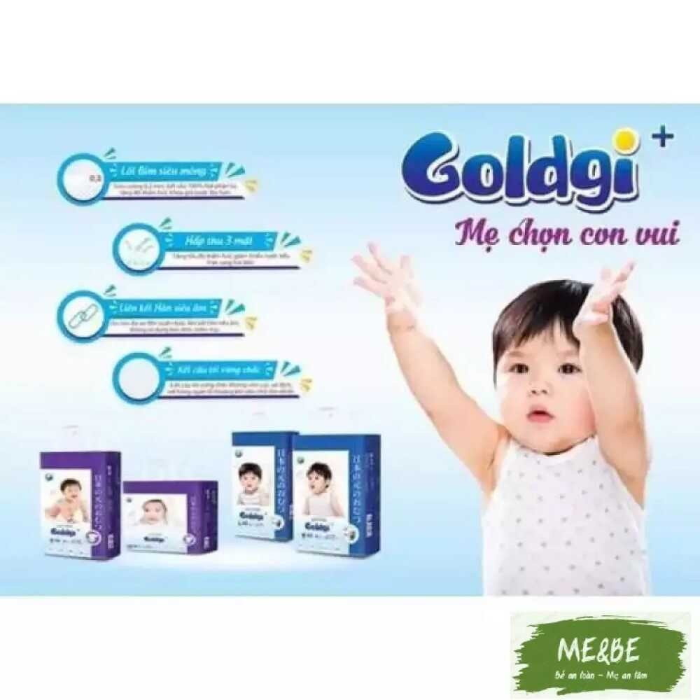 Bỉm Goldgi Nhật Bản tã dán SIZE NB92,S84,M66,L56,Mq60,Lq48,XLq44,XXLq32