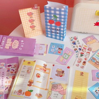 Combo set 35 món bullet journal dễ thương ( sticker, note, lomocard,...)