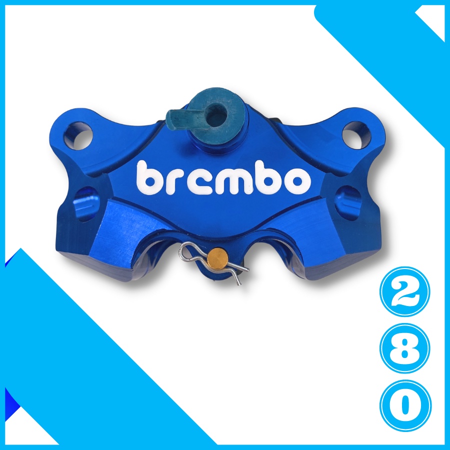 Heo Dầu Trước Brcmbe 2piston đối xứng (XANH DƯƠNG) - Kèm Pát CNC Pát Trước Tất Cả các dòng xe máy đi đĩa ZIN