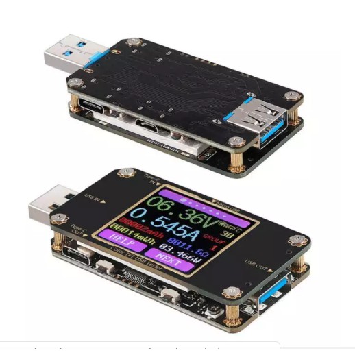 USB Tester màn hình màu 1.44 inch đo QC 3.0, 4.0 PD