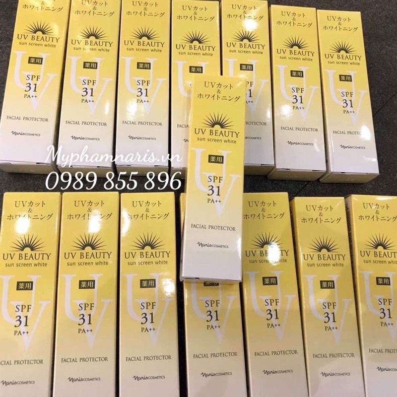 Sữa chống nắng bảo vệ da mặt Naris UV Beauty Sun Screen White Facial Protector SPF31 PA++ - Mỹ Phẩm Naris Nhật Bản