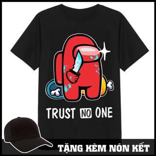 Takan Store [SALE] Áo Among US TRUST NO ONE màu đen hình đỏ mẫu áo cực HOT dành cho bạn trẻ Takan Store