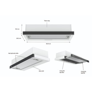 Máy hút mùi âm tủ SUNHOUSE SHB6128