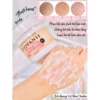 Tẩy da chết muối hồng trắng da body Giovanie himaray scrub