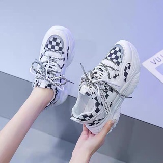 Giày thể thao nữ đế độn phản quang 2dây