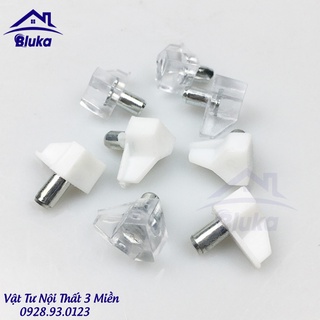 Bịch 500 chiếc chốt kệ đỡ tầng đỡ kính màu trong suốt sử dụng trong ngành gỗ _ Vật tư nội thất 3 miền