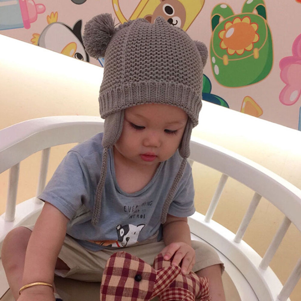 Mũ Len Beanie Giữ Ấm Cho Bé