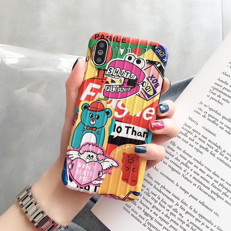 [Freeship toàn quốc từ 50k] Ốp Graffiti Nổi sọc IMD Hàn Quốc - Ốp Iphone