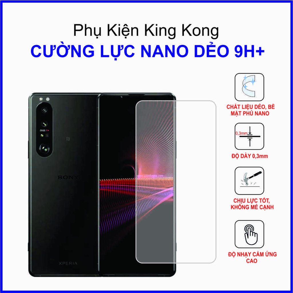 Dán cường lực Sony Xperia 1 Mark 3  ,  cường lực nano dẻo 9H+