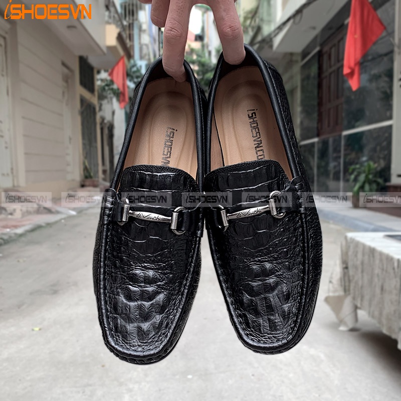 Giầy lười nam - da bò thật, da mềm, đi êm chân ISHOESVN IS381