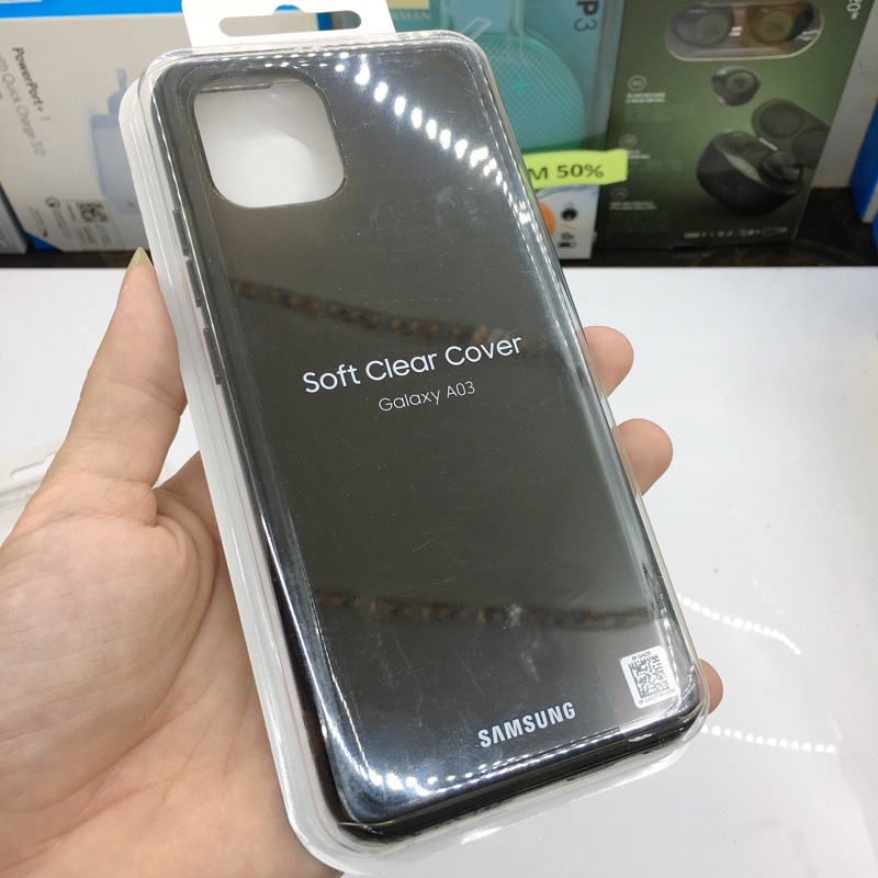 Chính hãng nguyên seal - Ốp lưng Samsung Galaxy A03 Soft Clear Cover