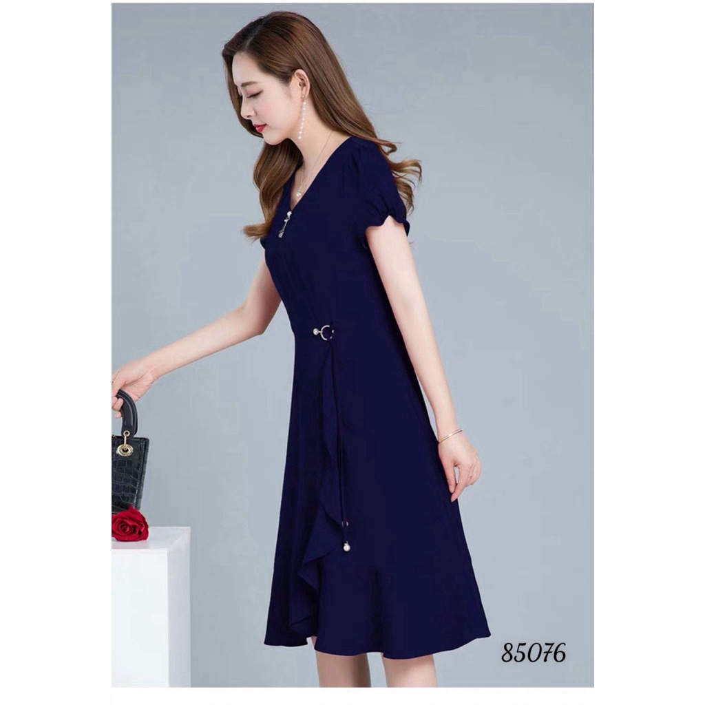 Đầm voan xếp tà dài sang trọng quý phái sang chảnh cho các nàng THỜI TRANG KOKO MI