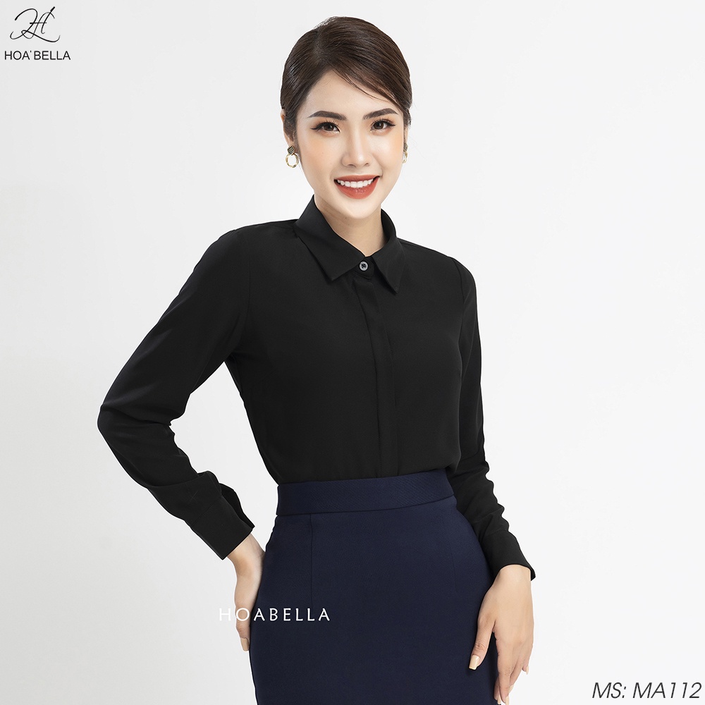 [Mã LT50 giảm 50k đơn 250k] Áo Sơ Mi Nữ HOABELLA Công Sở Cổ Đức 5 Màu (MA112)