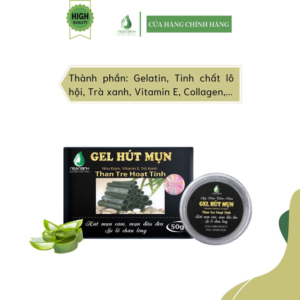 Gel hút mụn than tre hoạt tính loại bỏ mụn cám, mụn đầu đen, sợi bã nhờn nhanh chóng chỉ trong 1 bước đơn giản