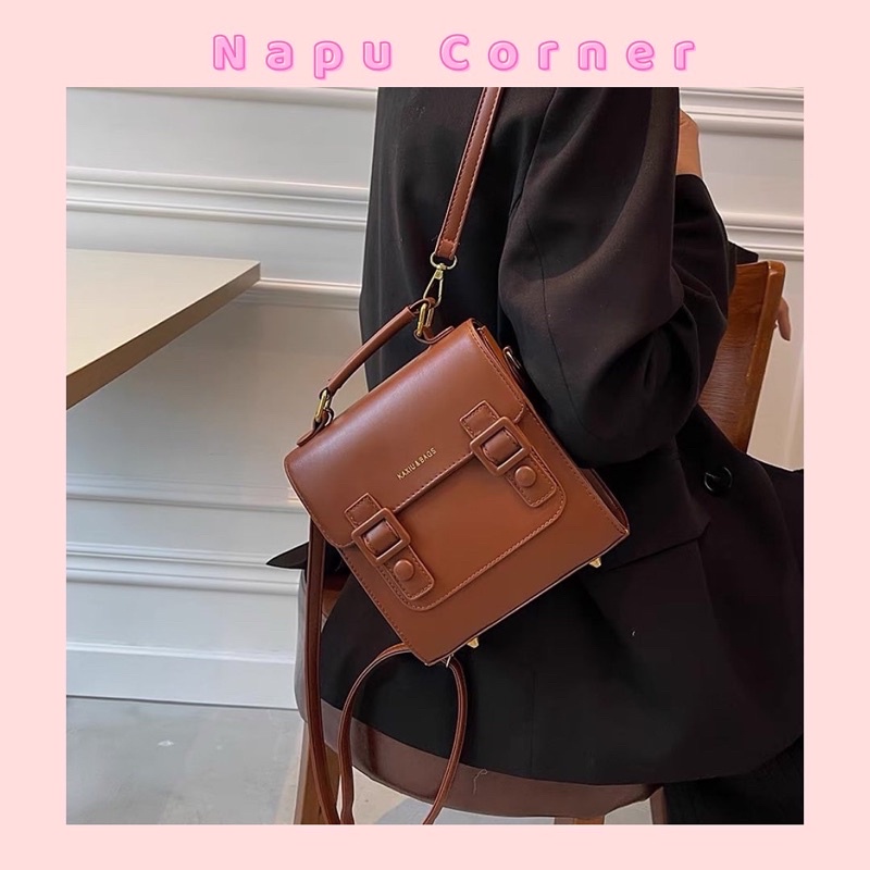 [ COMBO BALO MINI DA PU VINTAGE CHỐNG THẤM + MÓC KHOÁ MINI, CỘT TÓC, PIN CÀI,... ]