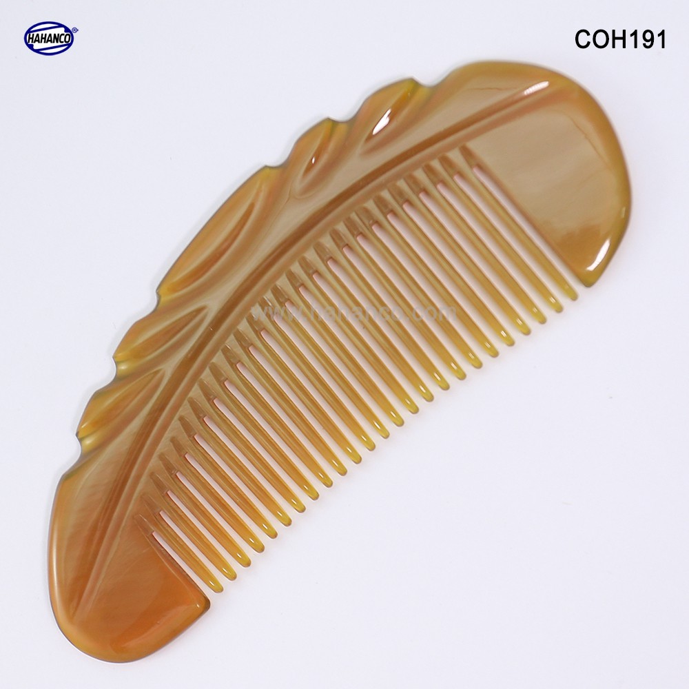 Lược sừng xuất Nhật (Size: S - 14cm) Lược múi bưởi khía đẹp có thể bỏ túi - COH191- Horn Comb of HAHANCO - Chăm sóc tóc