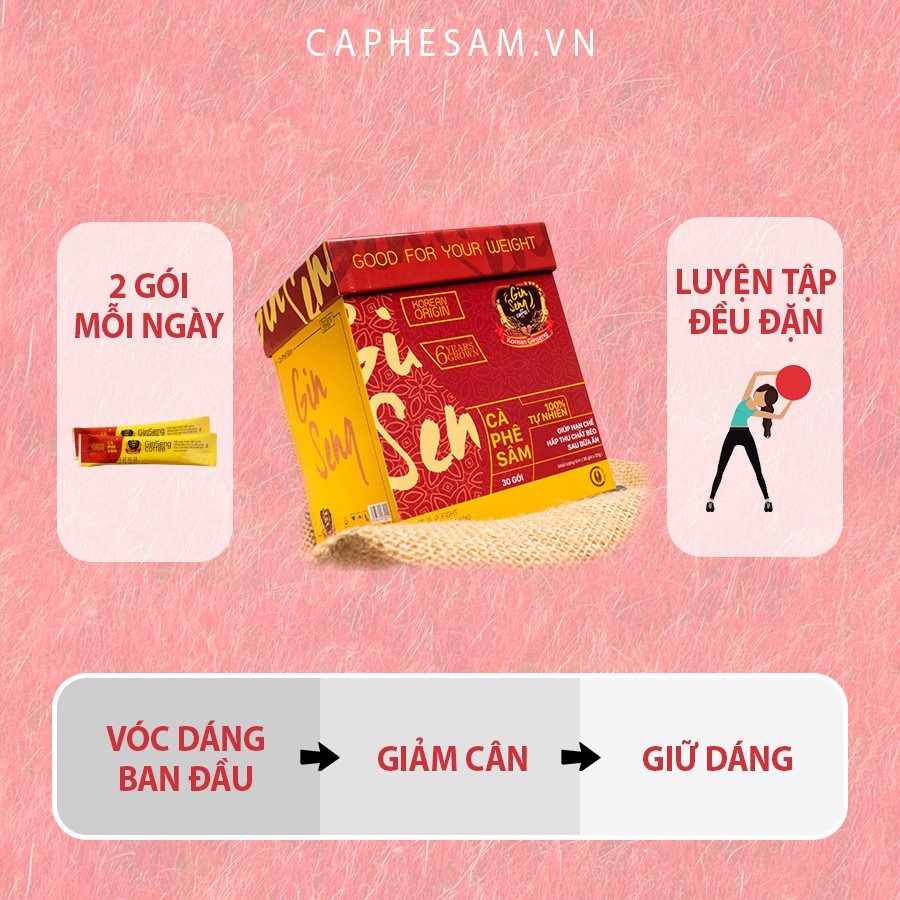 [Mã GROSALE2703 giảm 8% đơn 250K] Cà Phê Sâm Chính Hãng Combo 3 Hộp