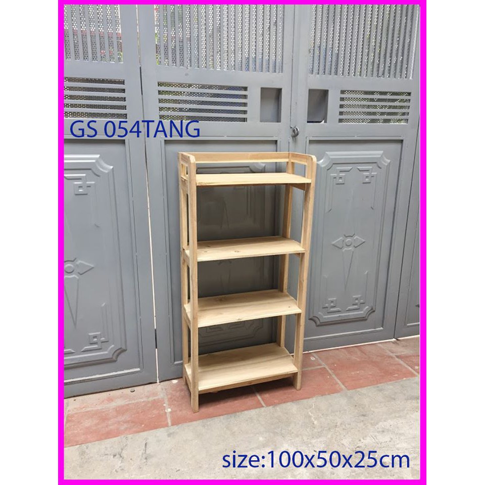 Kệ sách đa năng, kệ để giày dép cho gia đình gỗ tự nhiên size 100x50x25cm