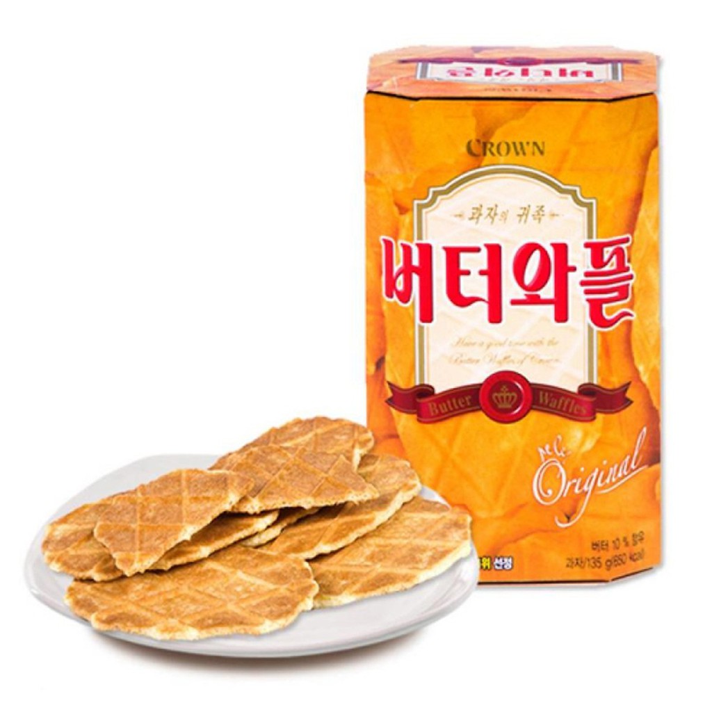Bánh Xốp Butter Waffles Crown 135 Gram