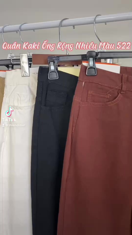 Quần Jean Ống Rộng Nữ Dáng Suông Chất Bò Form Basic, Quần Kaki Jean Trơn Nhiều Màu Sang Chảnh Size SML 522 | BigBuy360 - bigbuy360.vn