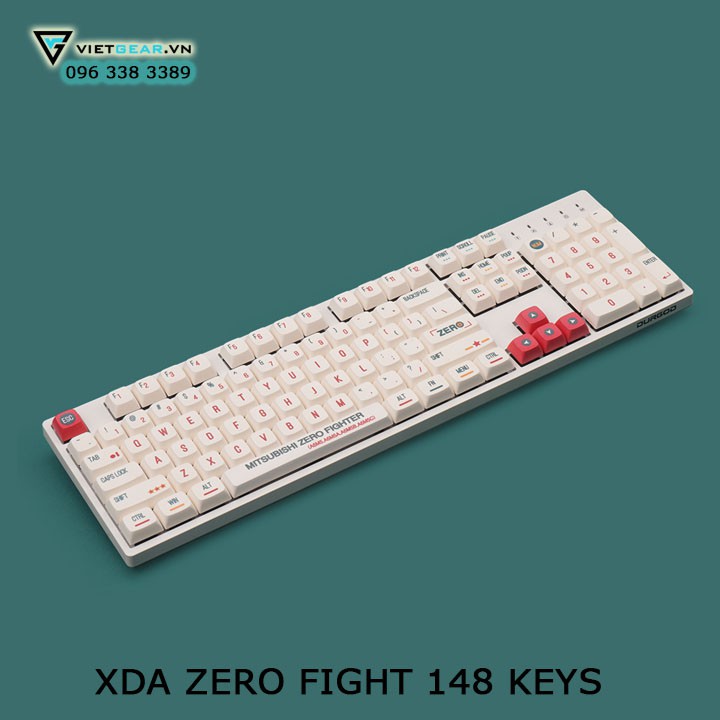 [Mã SKAMSALE03 giảm 10% đơn 200k] Bộ nút bàn phím XDA Zero Fight thick pbt in dyesub 148 nút