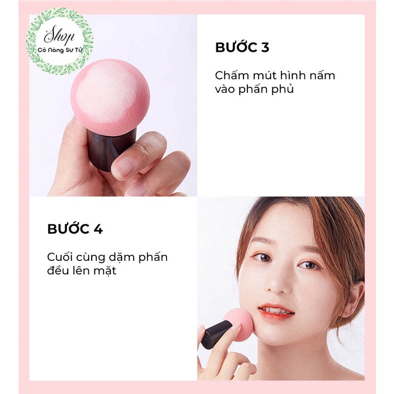 Bông Mút tán kem nền, kem chống nắng MAYCREATE có tay cầm hình nấm - Cô nàng sư tử | BigBuy360 - bigbuy360.vn