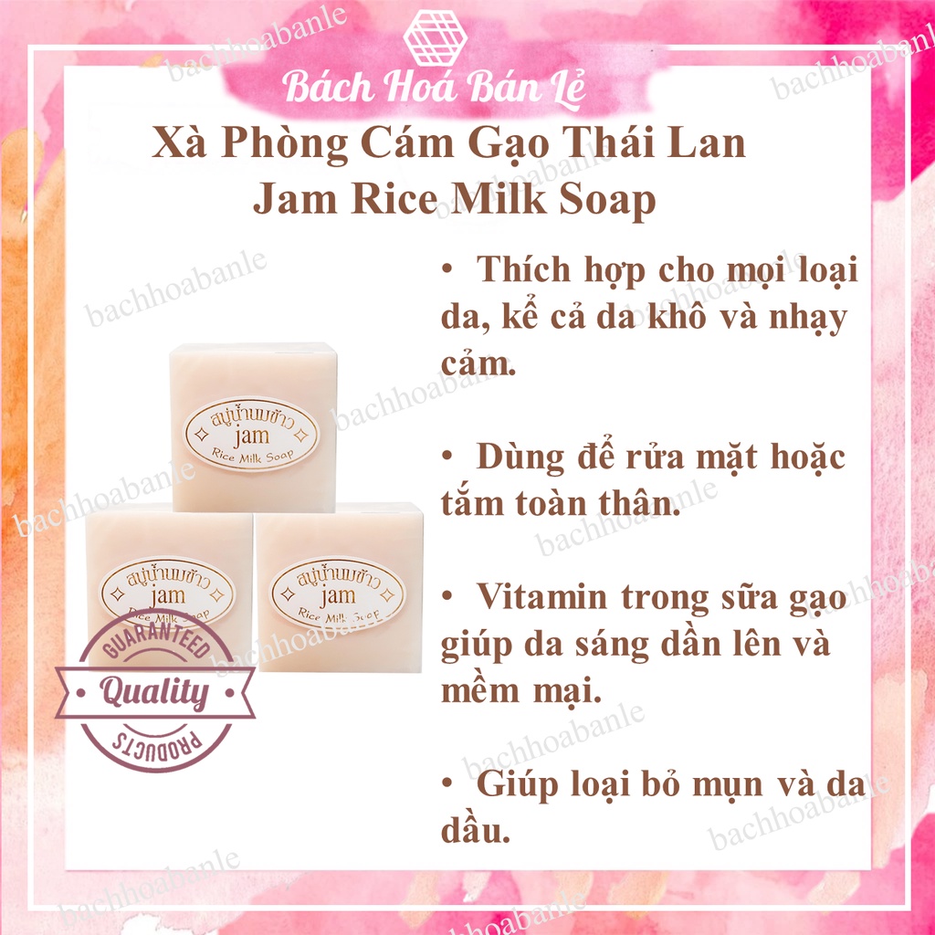 Xà Phòng Gạo Sữa Thái LanSắc Đẹp&gt;Tắm &amp; chăm sóc cơ thể&gt;Xà phòng &amp; sữa tắm