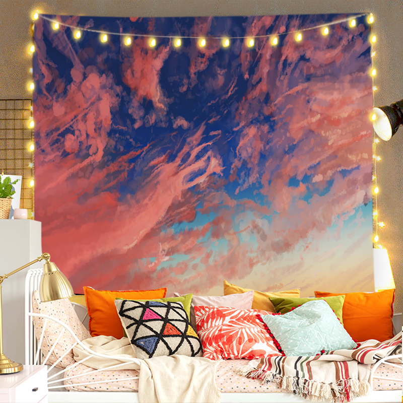 Anime cảnh treo vải trang trí bầu trời treo tranh trang trí phòng cho thuê phòng trang trí vải nền ảnh nền vải nền trực tiếp nền treo tranh treo thảm-0