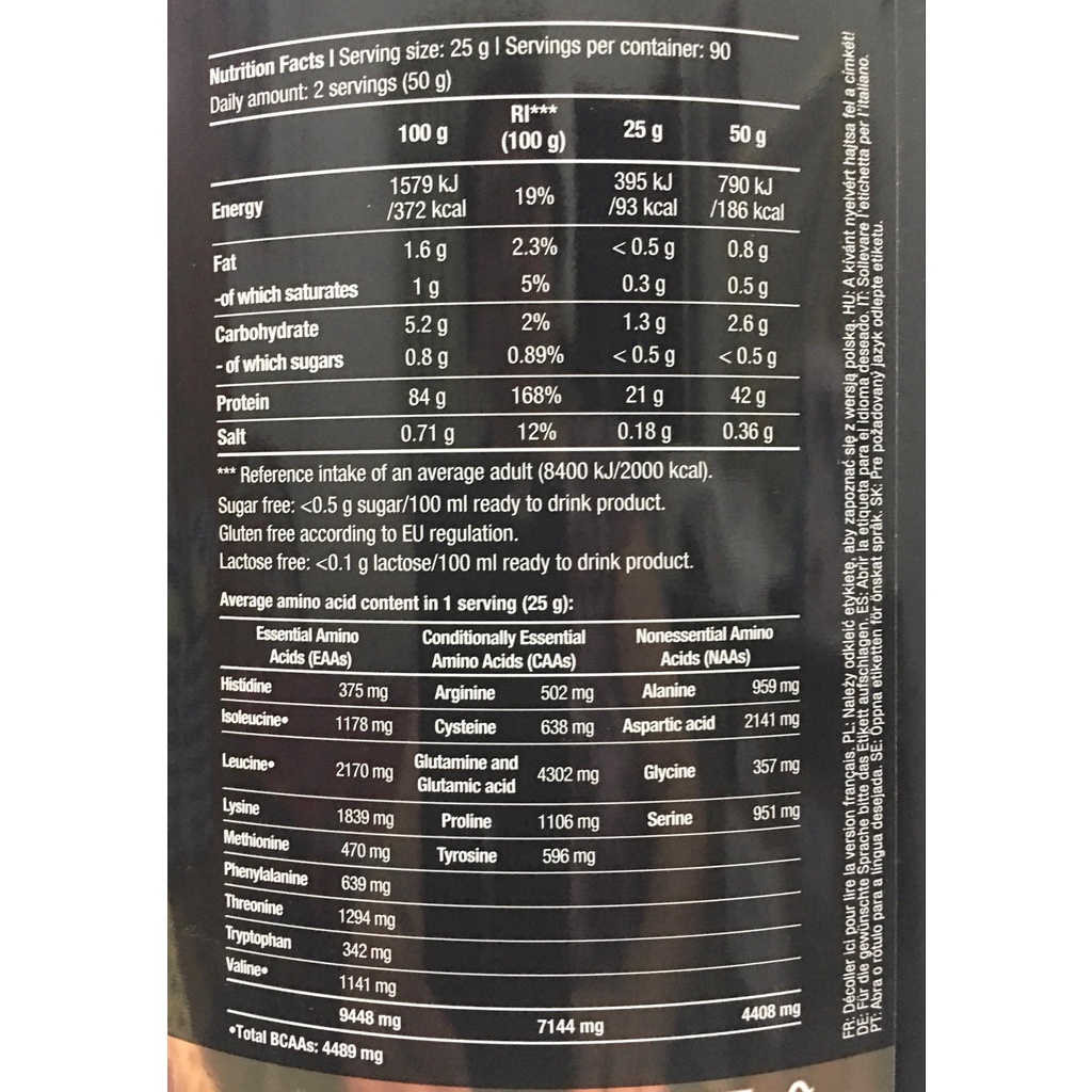Iso Whey Zero 2,3kg 90 lần dùng  – Bổ sung Protein phục hồi, tăng Cơ +Cafein nguyên chất hỗ trợ giảm mỡ