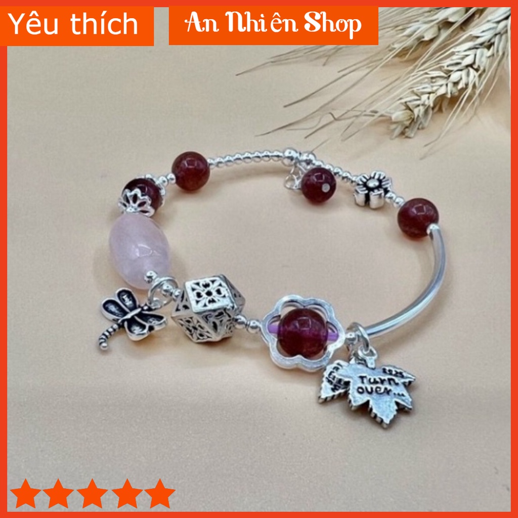 h Vòng Tay Đá Phong Thuỷ Mix Bạc 925 (hợp mệnh thổ , hỏa )