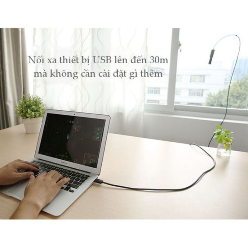 Dây nối dài USB 2.0 Active có Chíp khuếch đại dài 10m Ugreen 10321 US121 - Hàng Chính Hãng