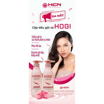 Bộ dầu gội xả dưỡng tóc cao cấp Hogi 500ml phục hồi tóc hư tổn siêu mượt tóc