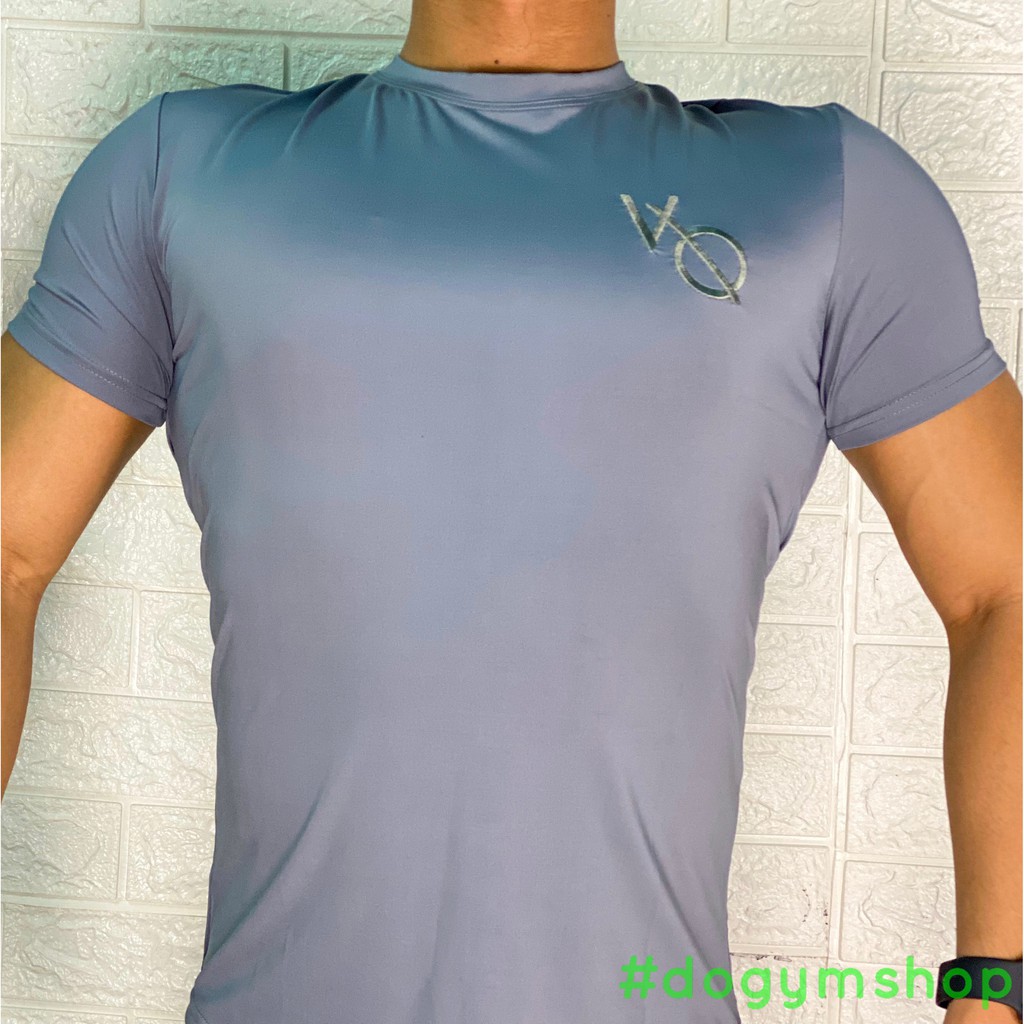 Áo phông nam thể thao DO GYM SHOP form ôm body, logo thêu thun lạnh 4 chiều thoáng mát
