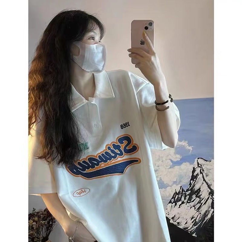 Áo POLO Cổ Bẻ Phong Cách UNISEX Nam Nữ STI 1968, Cotton Hàn Quốc Siêu Mịn Tự Do Hoạt Động Mã GAREM