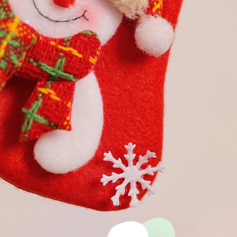 1 túi đựng kẹo hình vớ giáng sinh trang trí nhà cửa